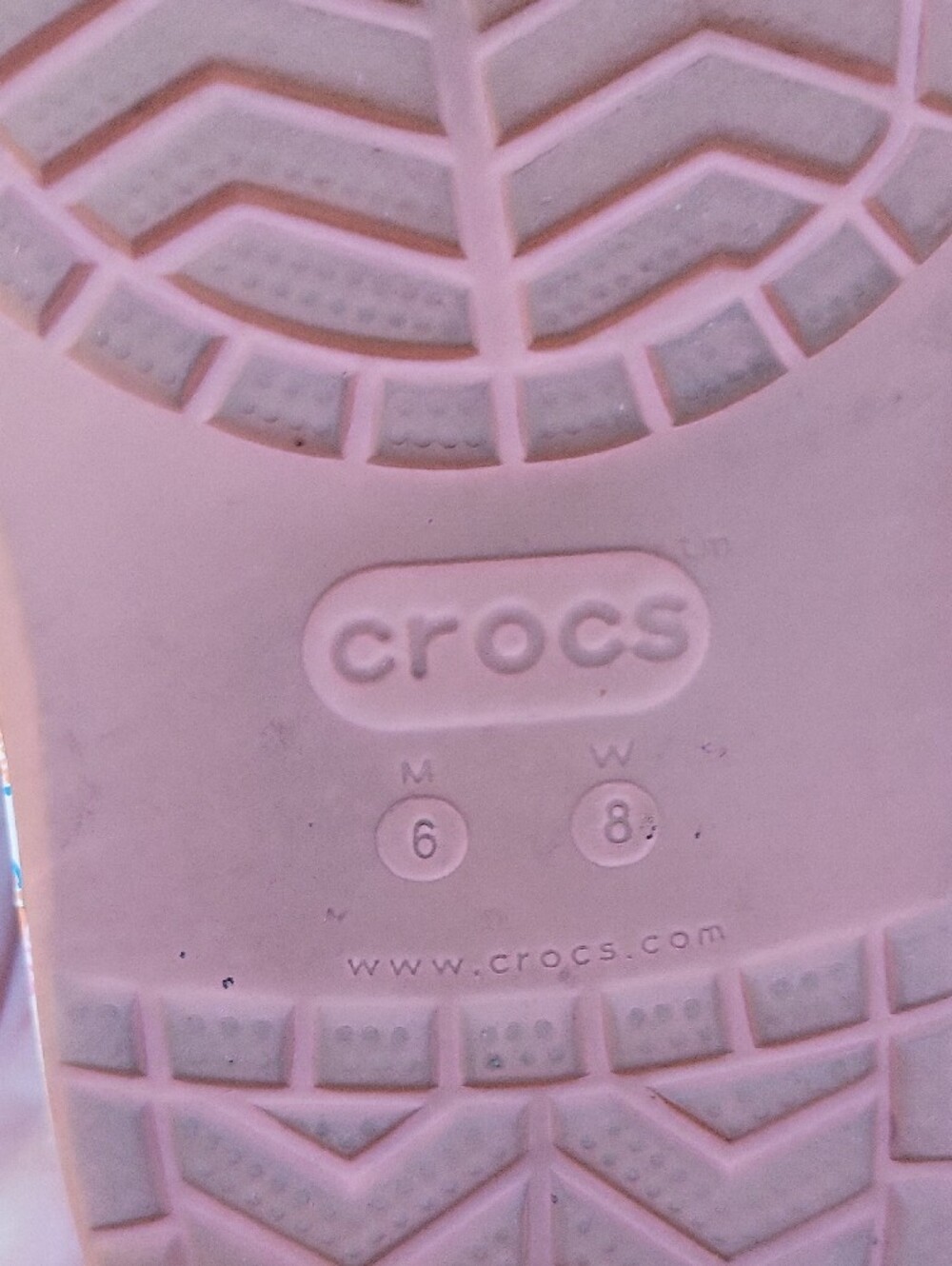 CROCS Women's Pink Slip-On Clog with Patterned Platform - Picture 3 of 4